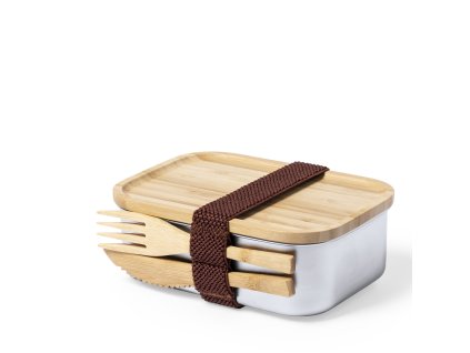 Box na oběd Sariul z nerezové oceli / bambusu (Barva S/C, Velikost S/T)