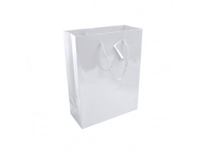 Taška dárková laminovaná, bílá