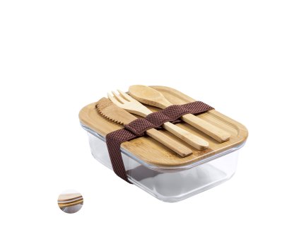 Box na oběd Bejar Glass/ Bamboo (Velikost S/T)