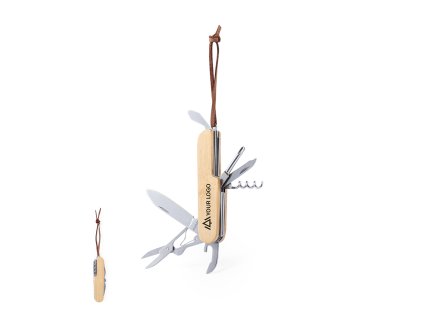 Multifunkční kapesní nůž Titan Bamboo / nerezová ocel (Velikost S/T)