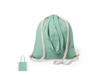 Šňůrková taška Fenin Recyklovaná bavlna 140 g/ m2 (Barva BLUE, Velikost S/T)