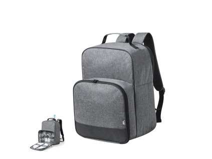 Pikniková chladicí taška Batoh Kazor Polyester 600D RPET/ PEVA (Barva GREY, Velikost S/T)