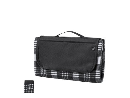 Pikniková deka Zaralex Polyester RPET 160 g/ m2 (Barva ČERNÁ/ŠEDÁ, Velikost S/T)