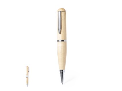 Kuličkové pero USB Kornon 16GB Wood (Velikost S/T)