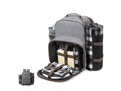 Pikniková chladicí taška Batoh Seyman Polyester RPET/ PEVA (Barva GREY, Velikost S/T)