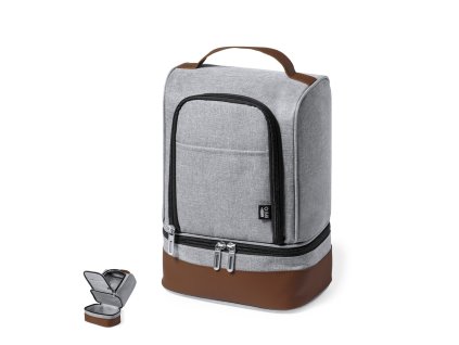 Chladicí taška Kumak Polyester 600D RPET/ PU/ PEVA (Barva GREY, Velikost S/T)