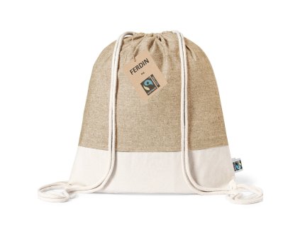 Šňůrková taška Ferdin Fairtrade Cotton 140 g/ m2 (Barva PŘÍRODNÍ, Velikost S/T)
