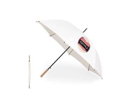 Deštník Tinnar XL Pongee 190T. Žebra ze skelných vláken (Barva PŘÍRODNÍ, Velikost S/T)