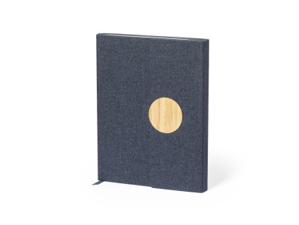 Poznámkový blok Aquo Polyester 300D RPET/ Bambus (Barva GREY, Velikost S/T)