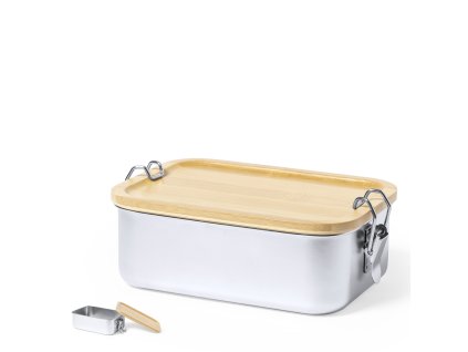 Box na oběd Plastil nerezová ocel/ bambus (Velikost S/T)