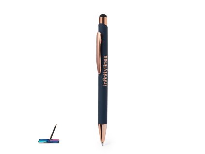 Stylus Touch Ball Pen Taulf Aluminium. Gumová povrchová úprava (Barva BÍLÁ, Velikost S/T)