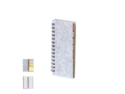 Samolepicí poznámkový blok Aurat Felt RPET (Barva GREY, Velikost S/T)