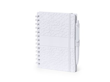 Zápisník Amber Paper vyrobený z výtažků z kamenů (Barva BÍLÁ, Velikost S/T)