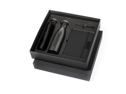 Sada deštníků Gregory Pongee 190T, žebra ze skelných vláken, 21", odolný proti větru. Pouzdro Pongee RPET (Barva BLACK, Velikost S/T)