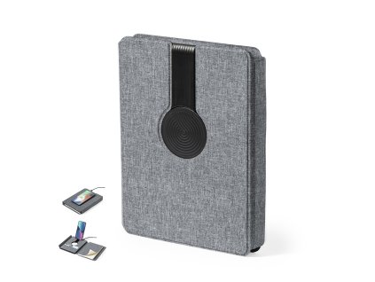 Multifunkční poznámkový blok Morrison Polyester 300D RPET (Barva GREY, Velikost S/T)