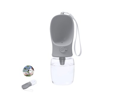 Láhev pro domácí zvířata Flaganan ABS/ PET (Barva GREY, Velikost S/T)