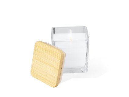 Aromatická svíčka Safron Glass/ Bamboo (Barva BÍLÁ, Velikost S/T)