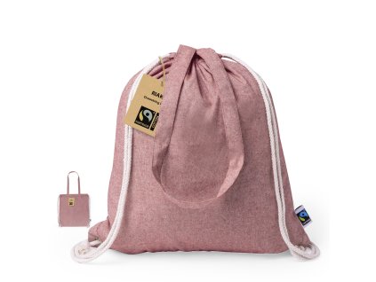 Šňůrková taška Riak Fairtrade Recyklovaná bavlna 140 g/ m2 (Barva BLUE, Velikost S/T)