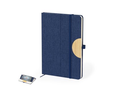 Držák Poznámkový blok Výložníky Polyester 300D RPET/ Bambus (Barva GREY, Velikost S/T)