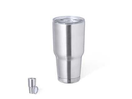 Izolovaný šálek Atinger z recyklované nerezové oceli (Barva SILVER, Velikost S/T)