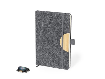 Držák Poznámkový blok Kobain Felt RPET/ Bamboo (Barva GREY, Velikost S/T)