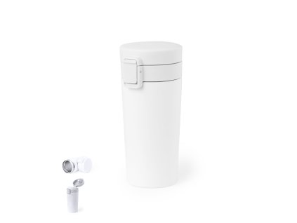 Izolovaný pohár Jorlens z nerezové oceli (Barva BÍLÁ, Velikost S/T)