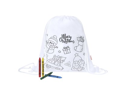 Stahovací taška Taky netkaná textilie RPET (Barva BÍLÁ, Velikost S/T)