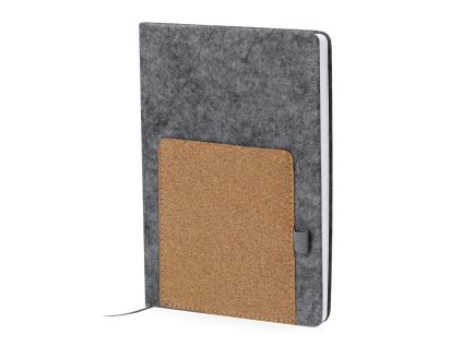Poznámkový blok Wilko Felt RPET/ Cork (Barva GREY, Velikost S/T)