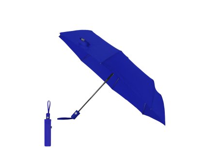 Deštník Santana Pongee 190T RPET. Žebra ze skelných vláken (Barva BLUE, Velikost S/T)