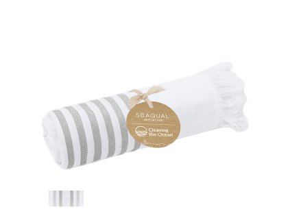 Ručník Pareo Tirling 70% recyklovaná bavlna/ 30% recyklovaný polyester SEAQUAL® 300 g/ m2 (Barva SVĚTLE MODRÁ, Velikost S/T)