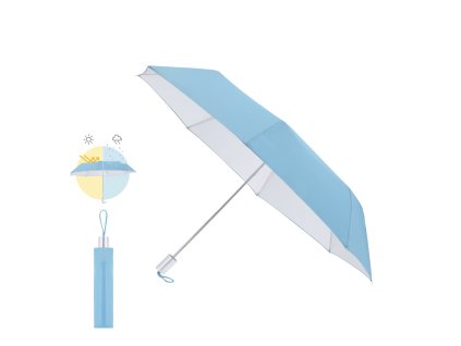 Deštník Winsler Polyester 190T. Kovová žebra (Barva SVĚTLE MODRÁ, Velikost S/T)