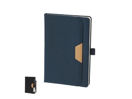 Poznámkový blok Zarek Polyester 600D RPET (Barva NAVY BLUE, Velikost S/T)