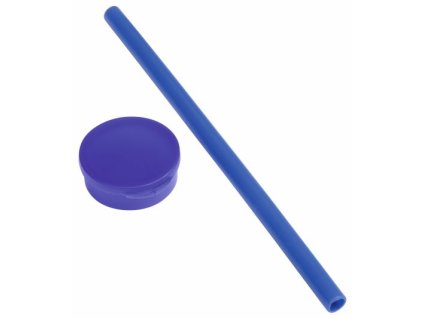 Brčko silikonové v krabičce, modré