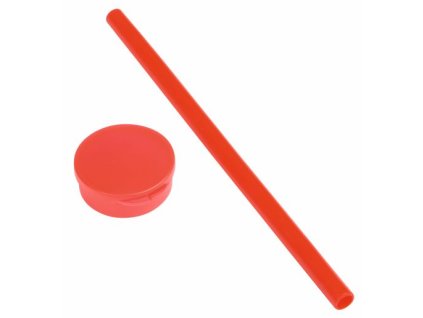 Brčko silikonové v krabičce, červené