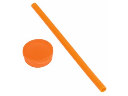 Brčko silikonové v krabičce, oranžové