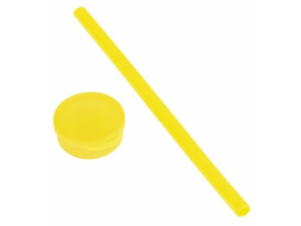 Brčko silikonové v krabičce, žluté