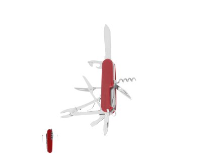 Multifunkční kapesní nůž Texwol z nerezové oceli (Barva RED, Velikost S/T)