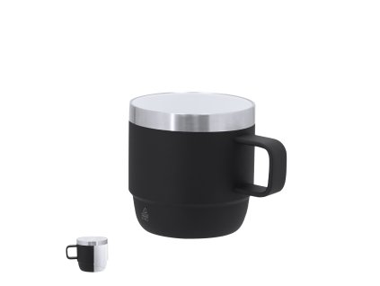 Hrnek Milayka Recyklovaná nerezová ocel/keramický interiér (Barva BÍLÁ, Velikost S/T)