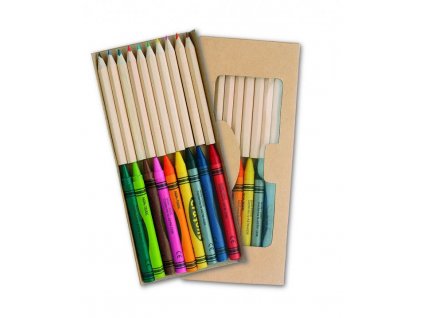 Sada barevných tužek a pastelek