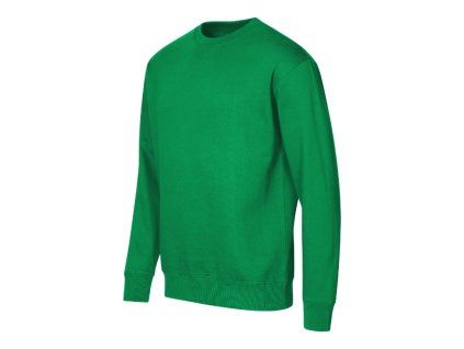 Crew mikina unisex středně zelená (Varianta S)