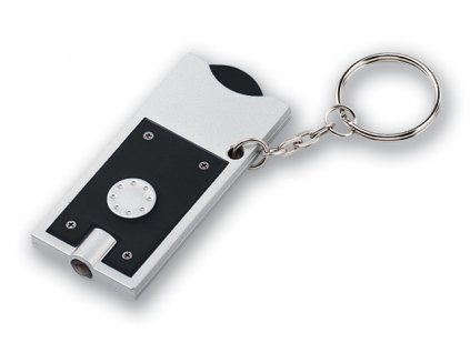 Přívěsek s žetonem a LED, Černý