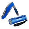 Set multifunkčního nože a LED svítilny, modrý