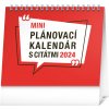 Stolový kalendár Plánovací s citátmi 2024, 16,5 × 13 cm