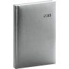 NOTIQUE Denní diář Balacron 2025, stříbrný, 15 x 21 cm