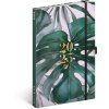 NOTIQUE Týdenní diář Monstera 2025, 13 x 21 cm