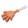 Plastové fandidlo, oranžová ruka