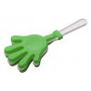 Plastové fandidlo, zelená ruka