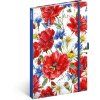 NOTIQUE Notes Květiny linkovaný, 13 x 21 cm