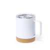 Izolovaný hrnek Loret z nerezové oceli/korku (Barva BÍLÁ, Velikost S/T)