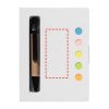 Zápisník s perem a samolepícími lístky, bílý